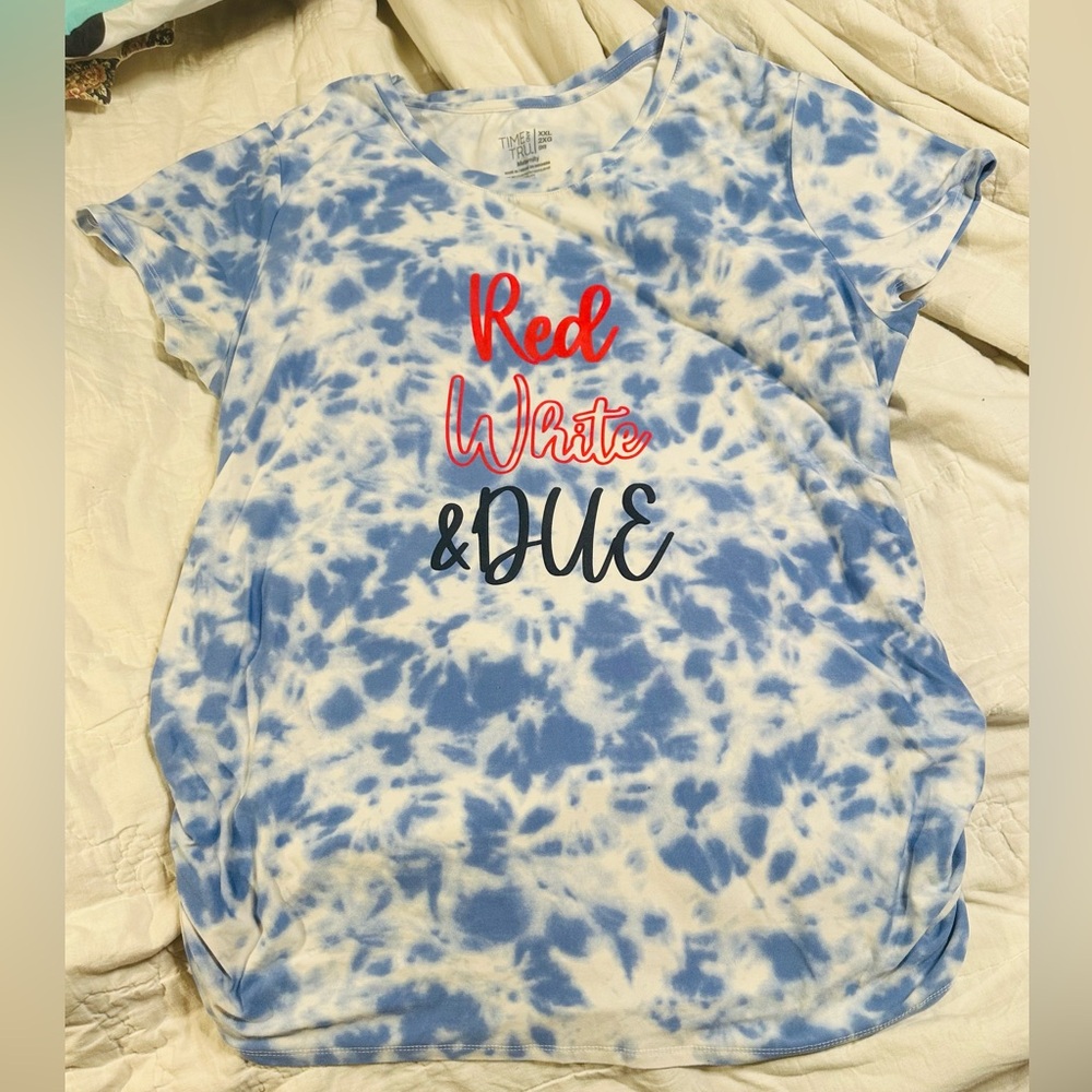 Tie dye maternity shirt